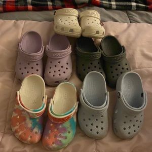 Five pairs of toddlers c9 crocs.